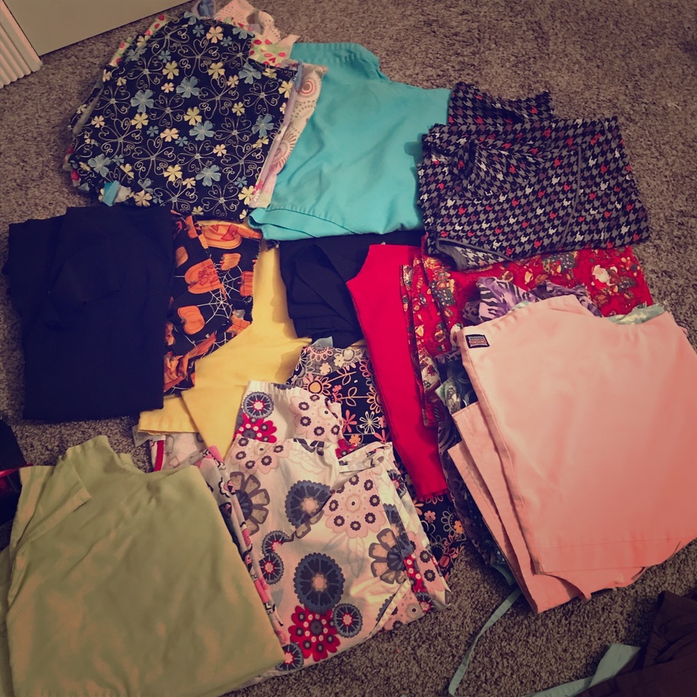 Lot of Nursing scrub tops and bottoms